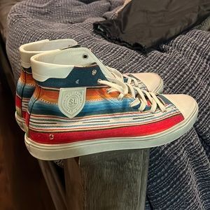 AUTHENTIC Saint Laurent multicolor high-top sneakers. GREAT condition!